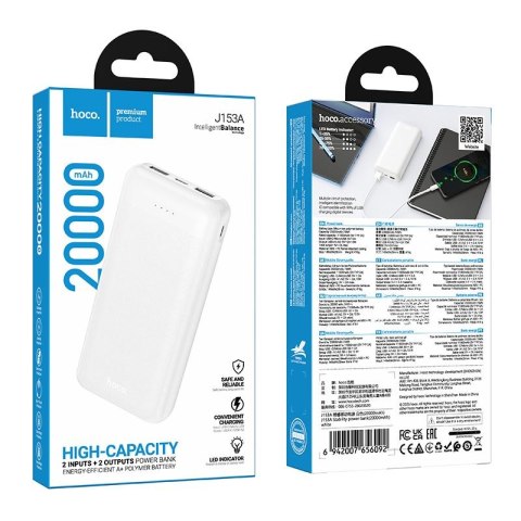 Powerbank 20000 mAh 2A 10W Hoco J153A biały