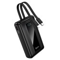Powerbank 20000 mAh QC PD 22,5W z wbudowanymi kablami USB C + Lightning Hoco J162A czarny