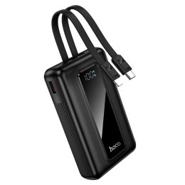 Powerbank 20000 mAh QC PD 22,5W z wbudowanymi kablami USB C + Lightning Hoco J162A czarny