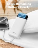 Powerbank Charmast W1148 5V 3A 10000 mAh z wbudowanym kablami USB A / USB C / Lightning / Micro biały