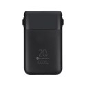 Powerbank Forcell F-Energy Multicharge F10K6 QC PD3.0 3A 22,5W 10000 mAh z wbudowanymi kablami USB C i Lightning czarny