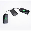 Powerbank Forcell F-Energy Multicharge F10K6 QC PD3.0 3A 22,5W 10000 mAh z wbudowanymi kablami USB C i Lightning czarny