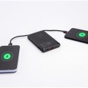 Powerbank Forcell F-Energy Multicharge F10K6 QC PD3.0 3A 22,5W 10000 mAh z wbudowanymi kablami USB C i Lightning czarny