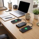 Powerbank Forcell F-Energy Multicharge F10K6 QC PD3.0 3A 22,5W 10000 mAh z wbudowanymi kablami USB C i Lightning czarny