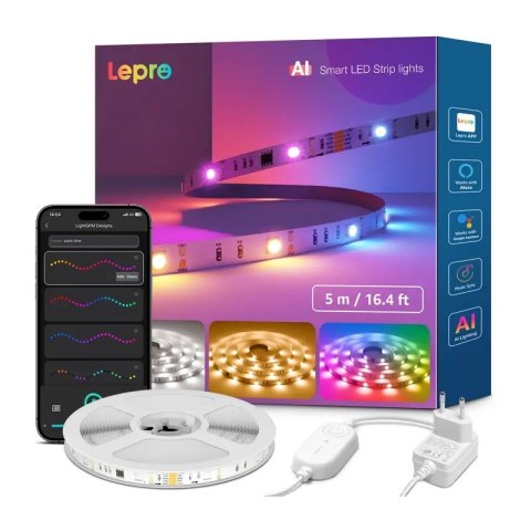 Taśma LED Lepro S2 5m Wi-Fi Bluetooth RGBIC