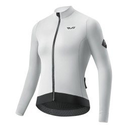 Bluza kolarska damska Rockbros YDWT006 TVI ocieplana jesień/zima M - biało-szara