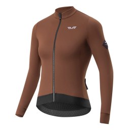 Bluza kolarska damska Rockbros YDWT006 TVI ocieplana jesień/zima M - brązowa
