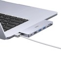 Hub USB Baseus UltraJoy Series 6w1 USB-C 40 Gb/s USB 3.0 HDMI 4K z czytnikiem SD i microSD - szary