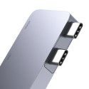 Hub USB Baseus UltraJoy Series 6w1 USB-C 40 Gb/s USB 3.0 HDMI 4K z czytnikiem SD i microSD - szary