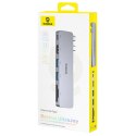 Hub USB Baseus UltraJoy Series 6w1 USB-C 40 Gb/s USB 3.0 HDMI 4K z czytnikiem SD i microSD - szary
