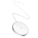 Ładowarka bezprzewodowa Baseus Simple Mini4 Air Qi2 15 W magnetyczna - srebrna