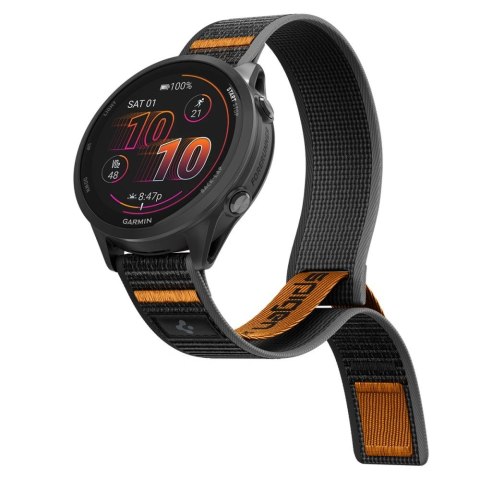 Pasek Spigen Athlex Airna Garmin Quick Release 22 mm - czarno-pomarańczowy