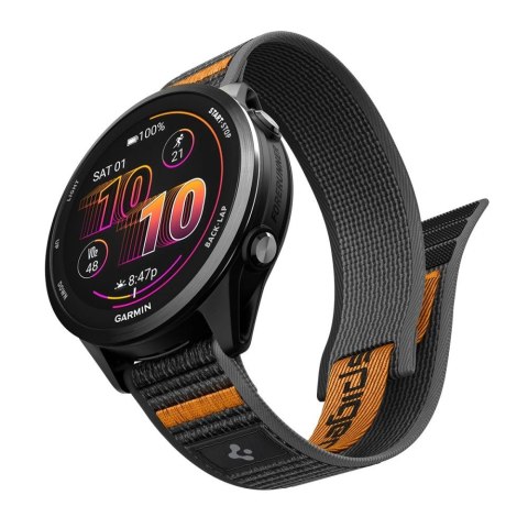Pasek Spigen Athlex Airna Garmin Quick Release 22 mm - czarno-pomarańczowy