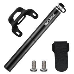 Pompka rowerowa Rockbros JG-PB-004 lekka z manometrem - czarna