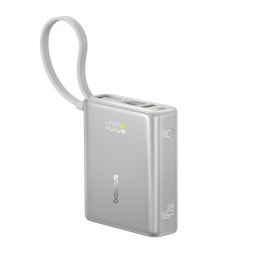 Baseus power bank PicoGo 45W 10000mah z kablem USB-C szary