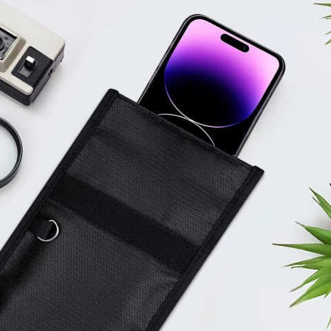Ognioodporne etui RFID OTN-27 na telefon z blokadą sygnału 27x12.3 cm - czarne