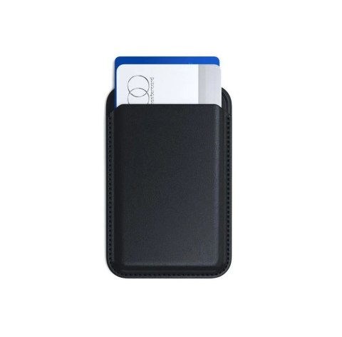 Portfel z podstawką ze skóry kompatybilny z MagSafe Satechi Vegan Leather Wallet Stand czarny