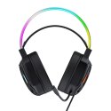 Słuchawki gamingowe Wozinsky WSG-1118 przewodowe z mikrofonem i podświetleniem RGB - czarne