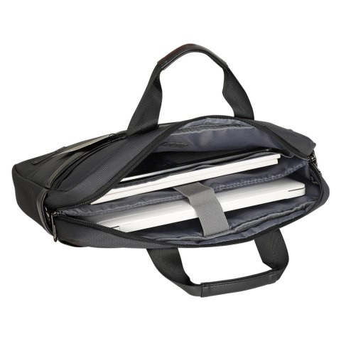 Torba na laptop Wozinsky WET-15 15.6" z rączką i regulowanym paskiem na ramię - czarna