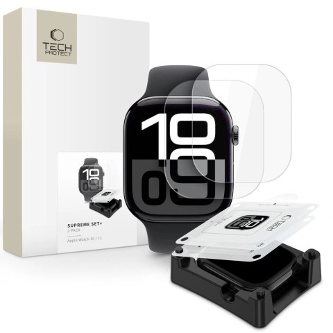 Folia hydrożelowa Tech-Protect Supreme Set 2-pack na Apple Watch 10 46 mm - przezroczysta
