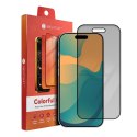 Szkło hybrydowe 5D do iPhone 15 PRO Bestsuit Flexible Colorfull Privacy 180 magenta