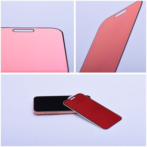 Szkło hybrydowe 5D do iPhone 15 PRO Bestsuit Flexible Colorfull Privacy 180 magenta