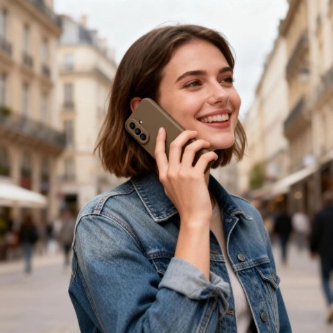 Etui Tech-Protect Icon na Samsung Galaxy A37 5G - brązowe