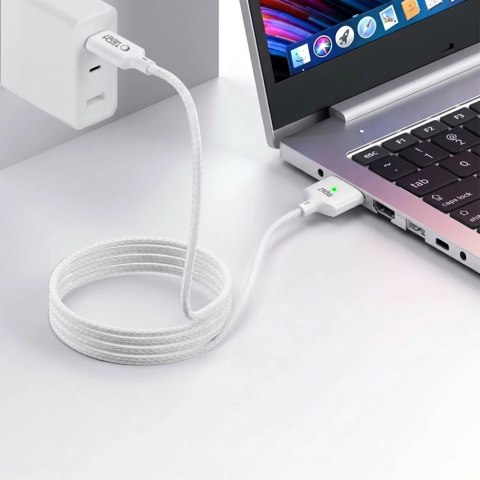 Kabel Tech-Protect MMC01 Ultraboost USB-C / USB-C MagSafe 3 140W 200 cm do MacBook - biały