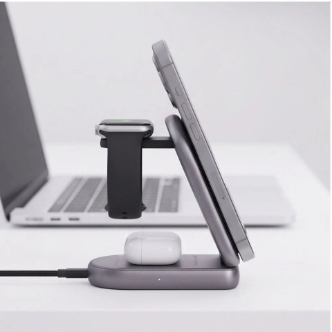 Ładowarka indukcyjna Tech-Protect A53 3in1 MagSafe 25W QI2.2 - ciemnoszara