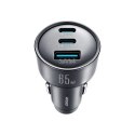 Ładowarka samochodowa Joyroom JR-CCN19 65W 2x USB-C + USB-A - ciemnoszara
