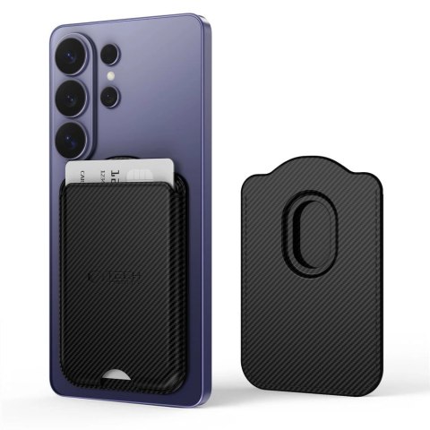 Portfel megnetyczny Tech-Protect CH02 MagWallet MagSafe na telefon - karbonowy