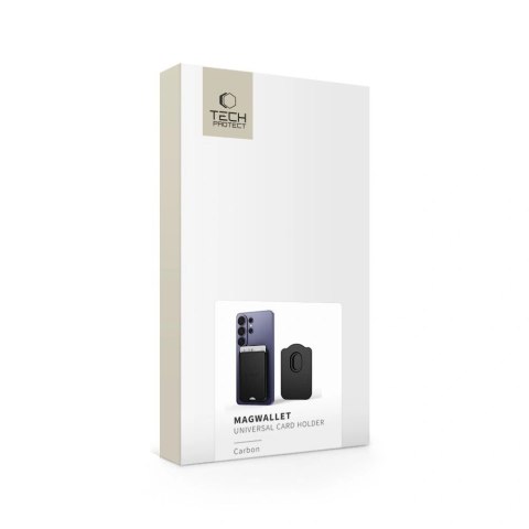 Portfel megnetyczny Tech-Protect CH02 MagWallet MagSafe na telefon - karbonowy