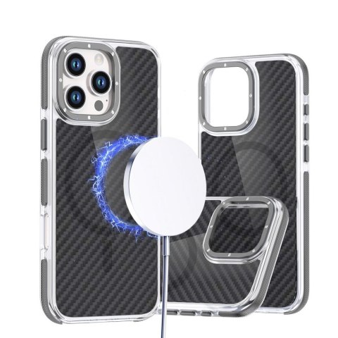 Etui na iPhone 18 Pro / 17 Pro Fiber zgodne z MagSafe szare