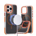 Etui na iPhone 18 Pro Max / 17 Pro Max Fiber zgodne z MagSafe pomarańczowe