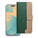 Etui z klapką na Motorola G57 POWER Split Book zielono-złote