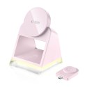 Ładowarka indukcyjna Tech-Protect QI15W-A43 3w1 MagSafe - różowa