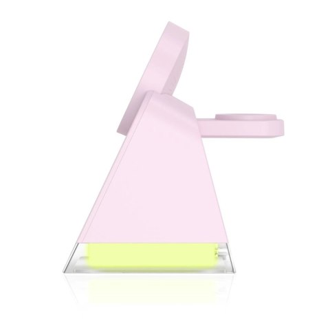 Ładowarka indukcyjna Tech-Protect QI15W-A43 3w1 MagSafe - różowa