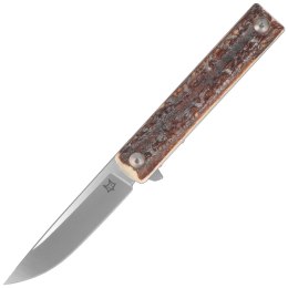 Nóż składany Fox Chnops Heritage Deer Horn, Satin Hybrid Cryo by Raven Knives Design (FX-544 CE)