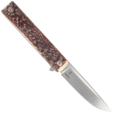 Nóż składany Fox Chnops Heritage Deer Horn, Satin Hybrid Cryo by Raven Knives Design (FX-544 CE)