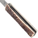 Nóż składany Fox Chnops Heritage Deer Horn, Satin Hybrid Cryo by Raven Knives Design (FX-544 CE)
