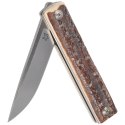 Nóż składany Fox Chnops Heritage Deer Horn, Satin Hybrid Cryo by Raven Knives Design (FX-544 CE)