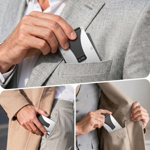 Portfel Tech-Protect Thorn RFID - srebrny