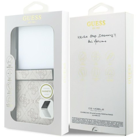 Guess nakładka HC Magnetic 4G PU CLASSIC do Samsung Galaxy Z Flip 8 różowa