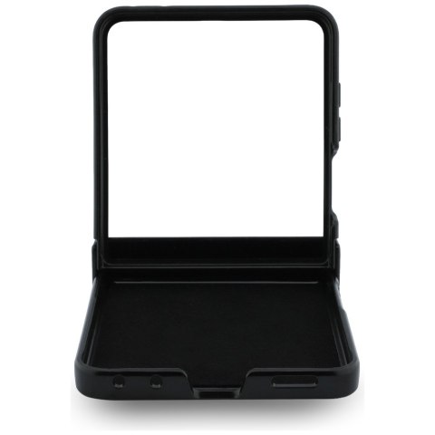 Guess nakładka HC Magnetic Ring Stand Grained PU Classic Logo do Samsung Galaxy Z Flip 8 beżowa