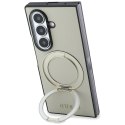 Guess nakładka HC Magnetic Ring Stand Grained PU Classic Logo do Samsung Galaxy Z Fold 8 Ultra beżowa