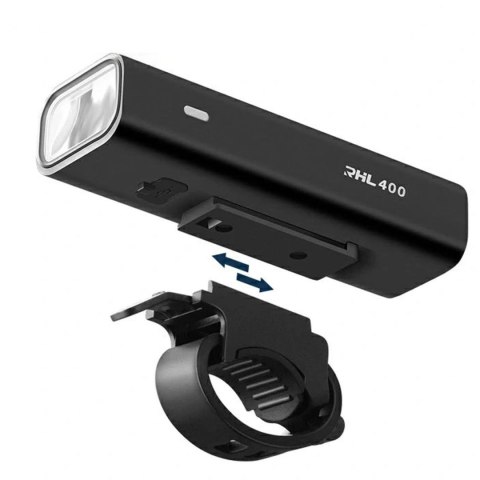 Lampka rowerowa Rockbros RHL400 przednia 400 lm USB-C - czarna