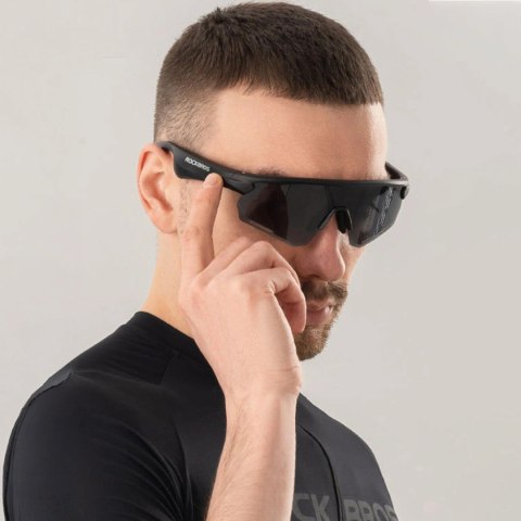Okulary rowerowe Rockbros SP-251 z zestawem audio Bluetooth polaryzacyjne - czarne