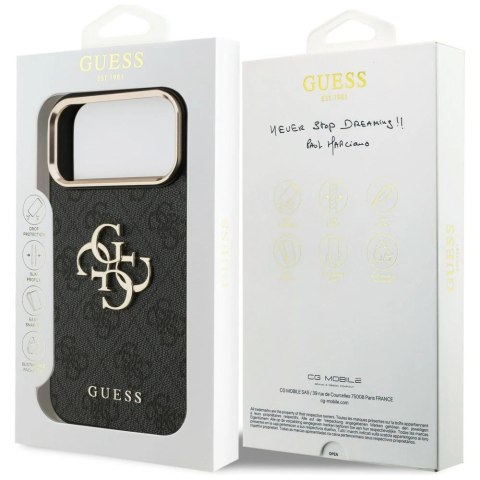 Etui Guess 4G Big 4G Classic Logo na iPhone 17 Pro Max / 18 Pro Max - czarno-złote