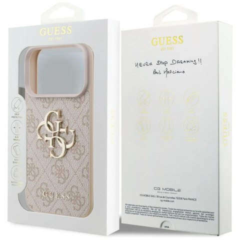 Etui Guess 4G Big Logo ma iPhone 17 Pro / 18 Pro - różowe