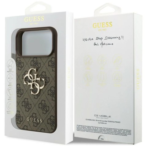 Etui Guess 4G Big Logo na iPhone 17 Pro Max / 18 Pro Max - brązowe